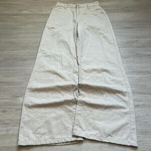 Baggy Wide Leg Tan Chino Pants 25x30 10" Opening Y2K Vintage